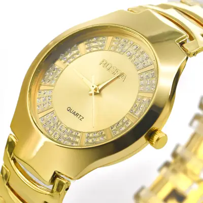Rosra Men's Steel Band Quartz Watch Round Silver