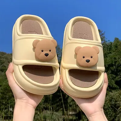 2024 Cartoon Bear Slippers Women Outdoors Indoors