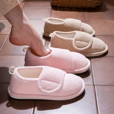 Pink Plush Maternity Slippers 2025 Winter Soft Non-Slip