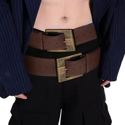 2025 Retro Brown Leather Belt for Men
