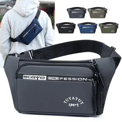 New Outdoor Sports Chest Bag Multifunctional Simple Commuting Fashion Shoulder Crossbody Bag Portable Mobile Phone Waist Bag