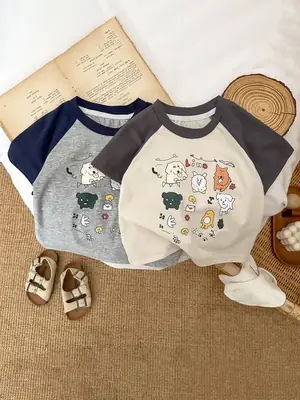 Boys Cartoon Printed T-Shirt Short Sleeve 2025