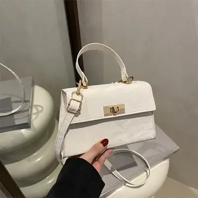 2025 White Korean Style Crossbody Bag for Women