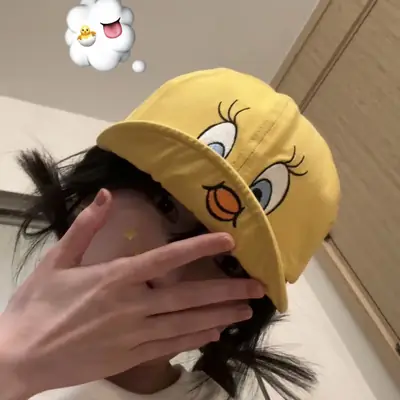 Yellow Cartoon Duck Baseball Cap for Kids