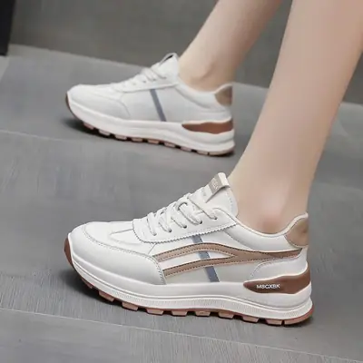 Women White Casual Sneakers Spring 2025
