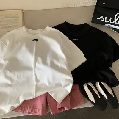 White Loose T-Shirt for Boys Summer 2025