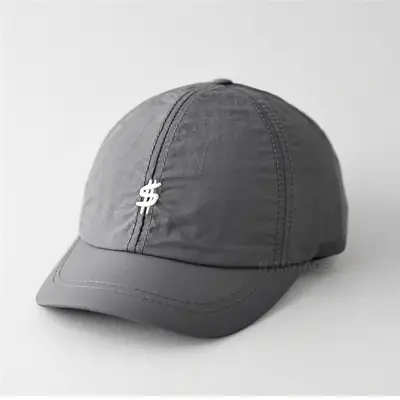 Men Grey Money Logo Baseball Cap