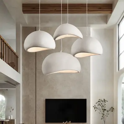 Wabi-Sabi Style Chandelier, Cream-Colored Clothing Store Model Room, Homestay, Restaurant, Hotel, Open-Air Villa, Candle Living Room Lighting Fixtures