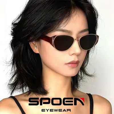 Oval Frame Ice Sunglasses with Gray Mirror