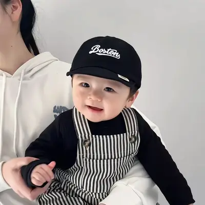 Baby's Black Baseball Cap with "Buster" Embroidery