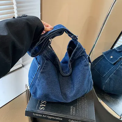 Denim Crossbody Bag Women Retro Messenger Bag New Casual All-match Fashion Student Shoulder Bag luggage and leather goods