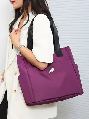 Purple Women's Shoulder Bag 2026 New Model Oxford Cloth Large Capacity