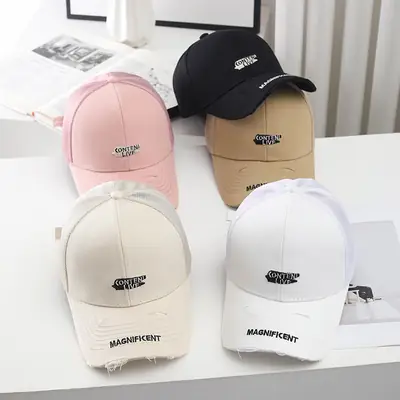 Women's Beige Mesh Cap with Embroidered Logo