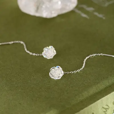 2025 Colorful Camellia Earrings for Women