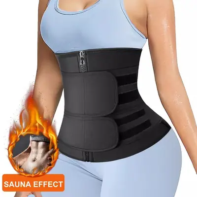 Pink Neoprene Belly Tinting Zipper Belt