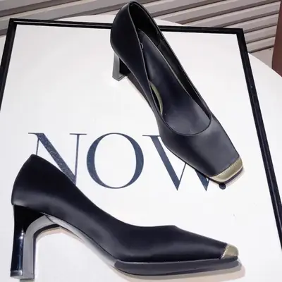 French Lady Square Toe High Heels 2024 Spring Autumn