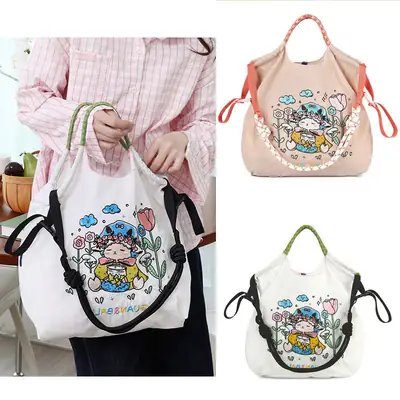 Japanese Style Cartoon Tote Bag Women Luggage Canvas