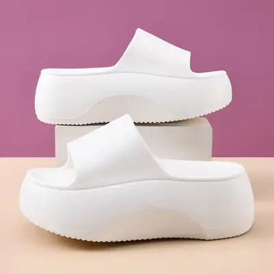 Women's Black EVA Platform Slippers Summer Non-Slip