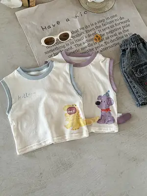 Boys Sleeveless T-Shirt 2026 Kids Infant Toddler