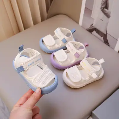 Baby Sandals Mesh Breathable All-match Casual Toe Soft-soled Shoes 1-3 Years Old Girls' Toddler Shoes Jelly Shoes