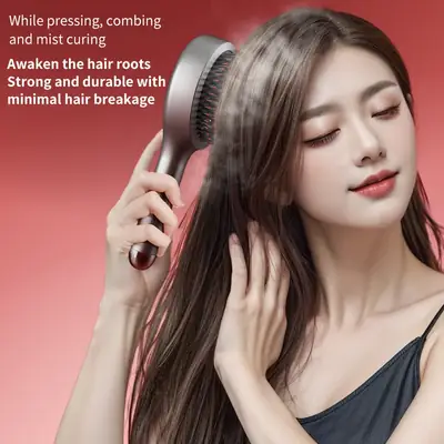Electric Spray Hair Curling Comb Grey