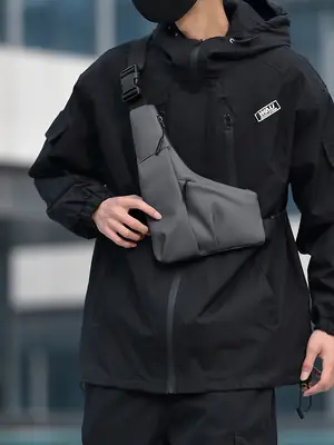 Men's Black Crossbody Bag Sports Wear Luggage