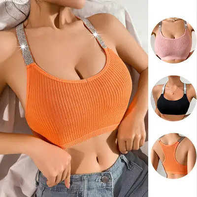 Black Navel-Exposed Underwear for Women Small
