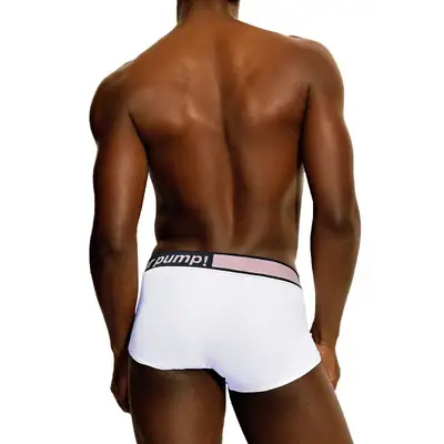 Men's Pink High-Cut Boxer Briefs with Big V Belt