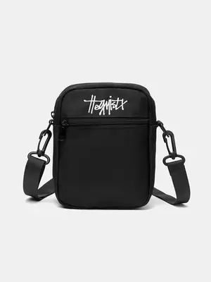 Custom Men's Japanese Style Black Messenger Bag