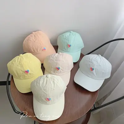 Spring Sunshade Cap Rainbow Love Kids