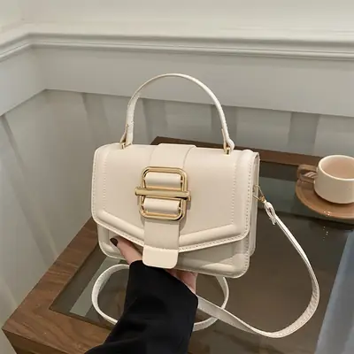 Women's White Square Shoulder Crossbody Bag 2025 Spring Summer