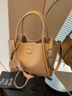 Women Crossbody Bag Tan Leather 2025 New Fashion