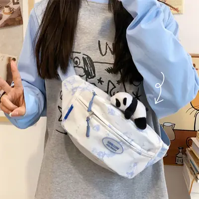 Korean Style Cute Panda Shoulder Bag for Women