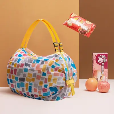 Colorful Foldable Canvas Shopping Bag Travel Shoulder Portable