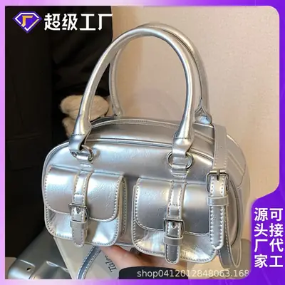 Silver Crossbody Bag for Women 2025 Korean Style