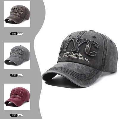 Vintage NYC Letter Hat for Men Women Casual Baseball Cap