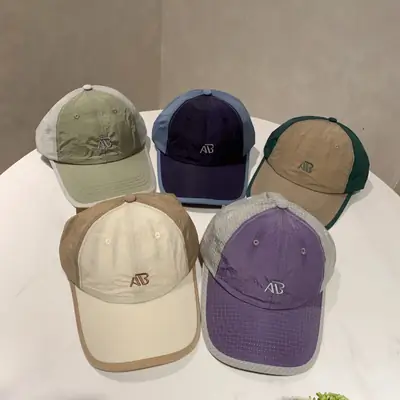 Purple Gray Baseball Cap with Logo