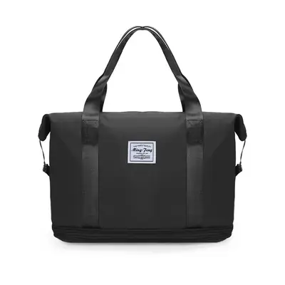Black Yoga Fitness Travel Tote Bag Large Capacity