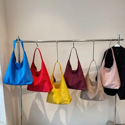 Retro Soft Suede Shoulder Bag Women 2026 Large Capacity