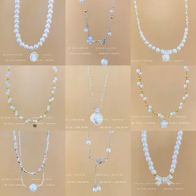 Luxury Pearl Clavicle Chain with Shaking Sound & Burst Effect