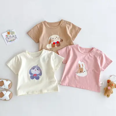 Girls Cartoon T-Shirts 2026 Summer Korean Style