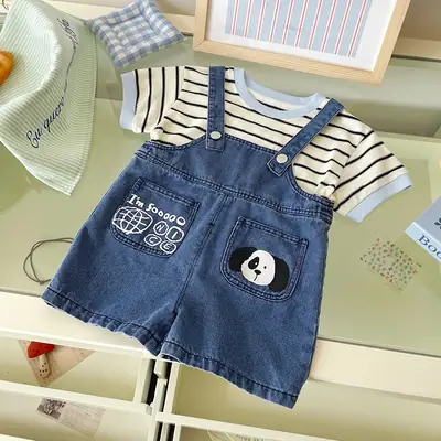 Blue Denim Overalls for Boys Summer Wear