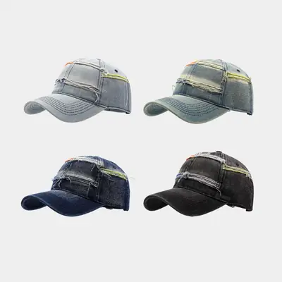 Korean Style Denim Baseball Caps for Men Women