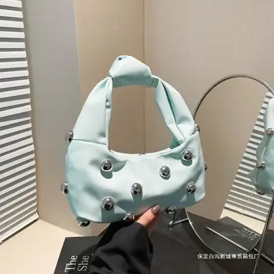 Light Blue Korean Style Shoulder Bag for Women