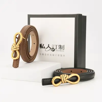 2025 Bow Genuine Leather Belt Women's Small