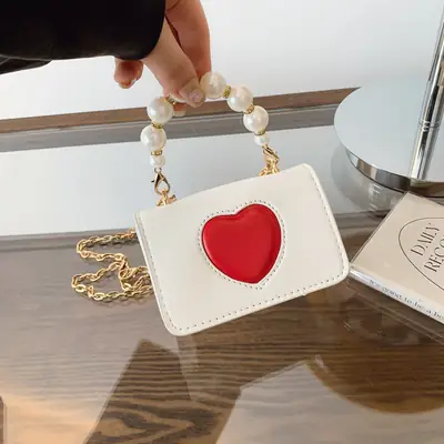 Korean Style Love Heart Crossbody Bag for Girls Girls