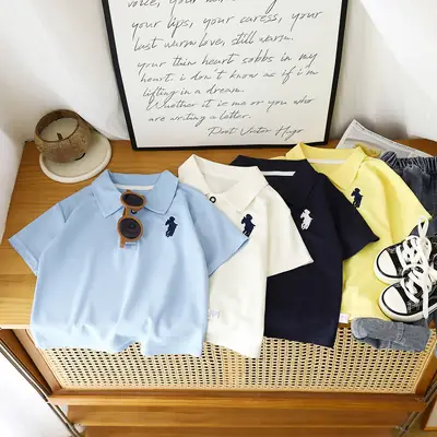 Children's Yellow Polo T-Shirt Summer Wear 2025