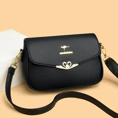 Black Embellished Crossbody Bag for Women 2025