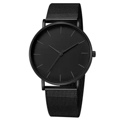 Factory direct foreign trade men's business quartz watch explosions fashion mesh watch simple atmosphere watch wholesale