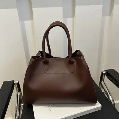 Women's Cross-Border Retro Tote Bag Brown Large Capacity